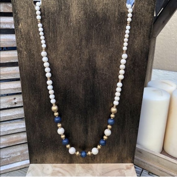 In The Navy Statement Necklace - Picture 2 of 3